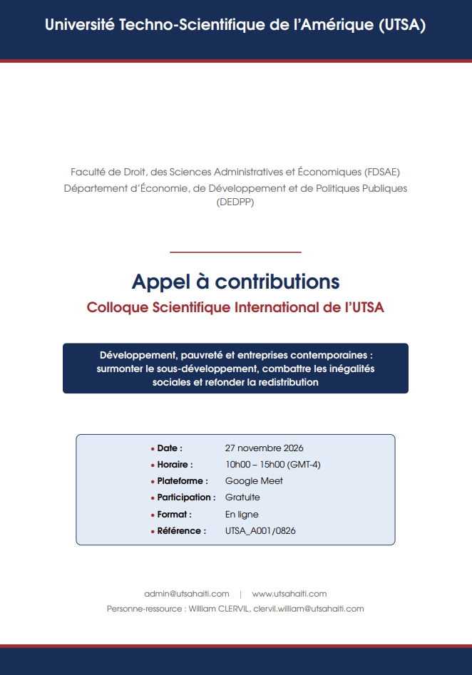 Appel à contributions UTSA